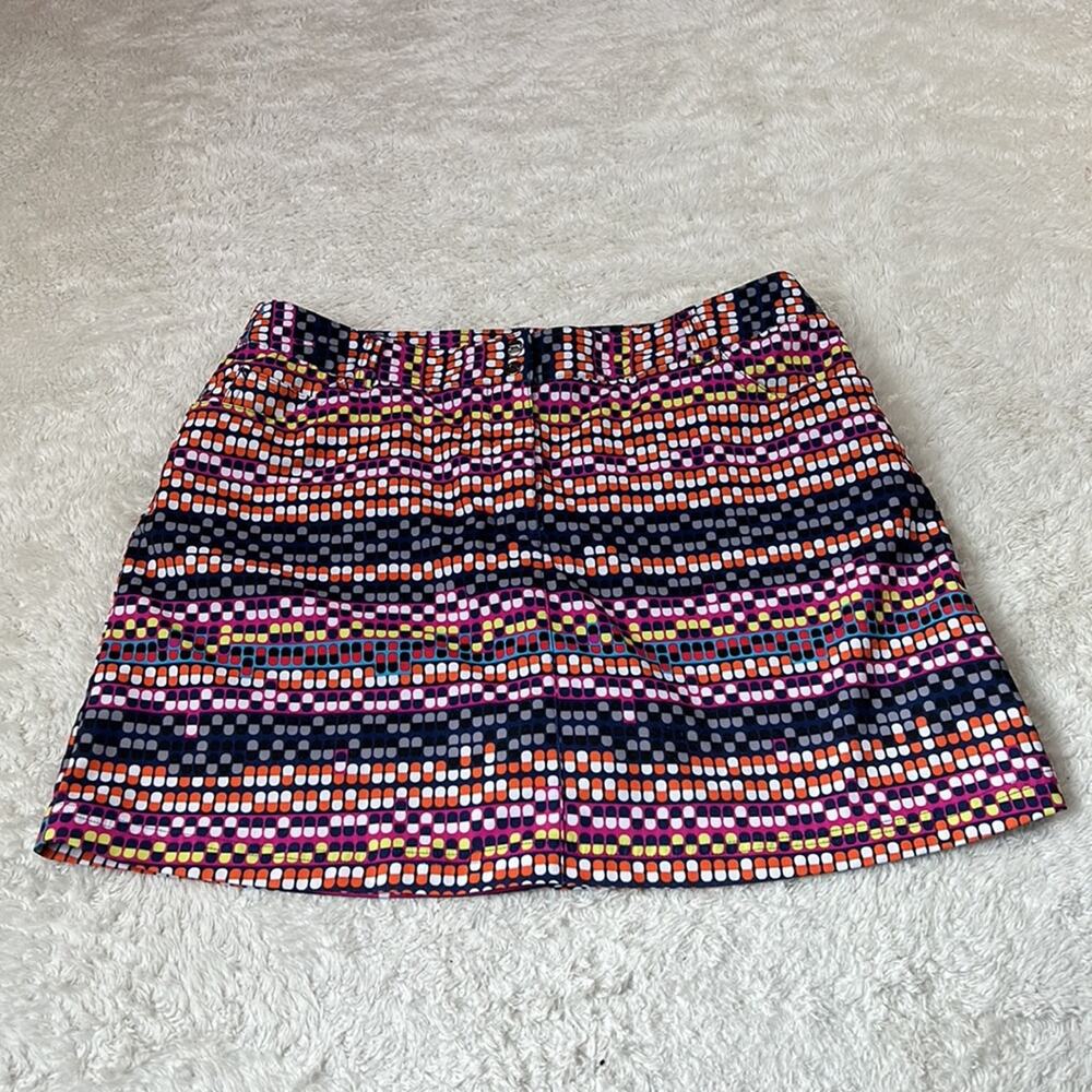 Slazenger patterned orange and blue‎ golf tennis skort skirt, size 10